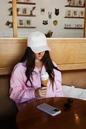 Seven Sundays x Bella Chic Dad Hat | Pink/ White