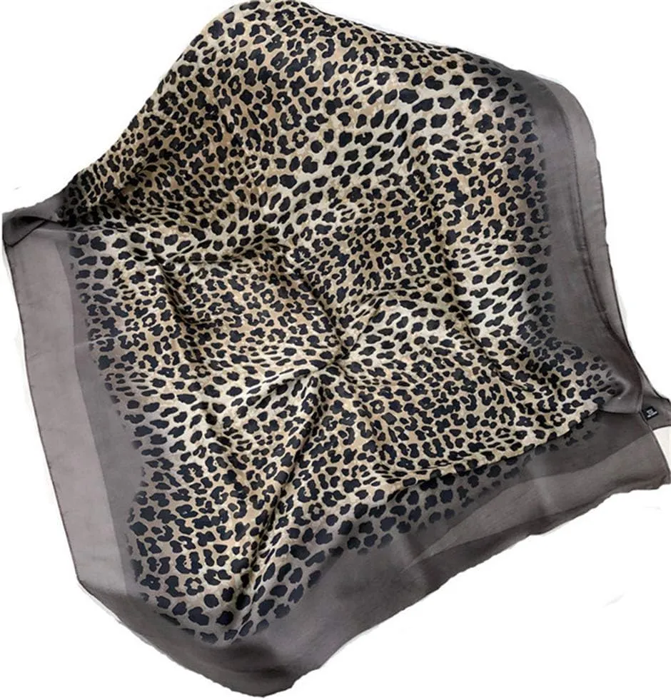 Silk Scarf for Women Fashion Floral Printed Large Lightweight Sunscreen Shawls Wraps Headscarf