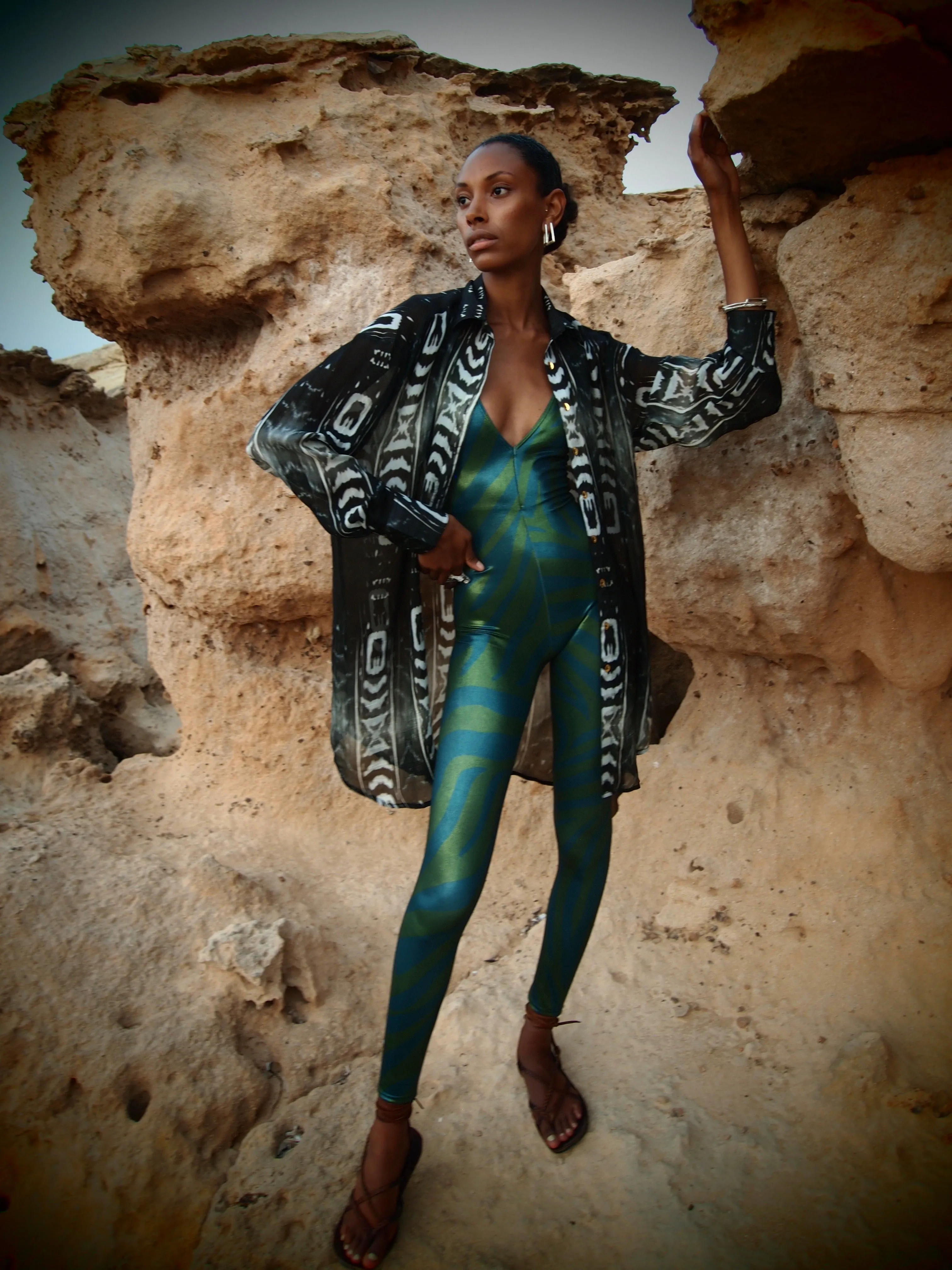 Silk Shirt in Pinea Print