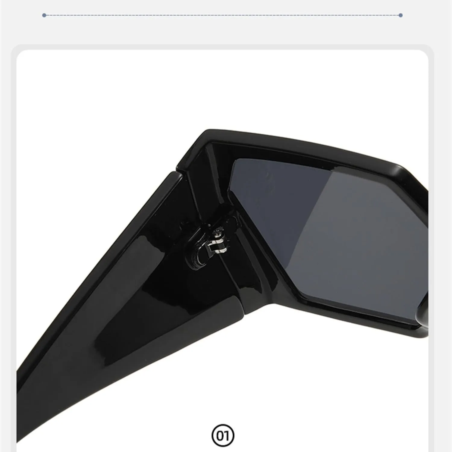 Style Wide-leg Large Frame Sunglasses, Fashionable and Individualized Styling Sunglasses for Men and Women.