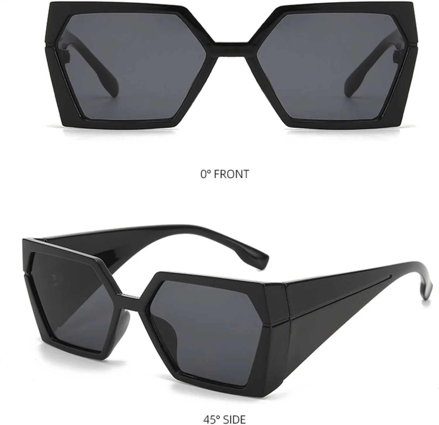 Style Wide-leg Large Frame Sunglasses, Fashionable and Individualized Styling Sunglasses for Men and Women.