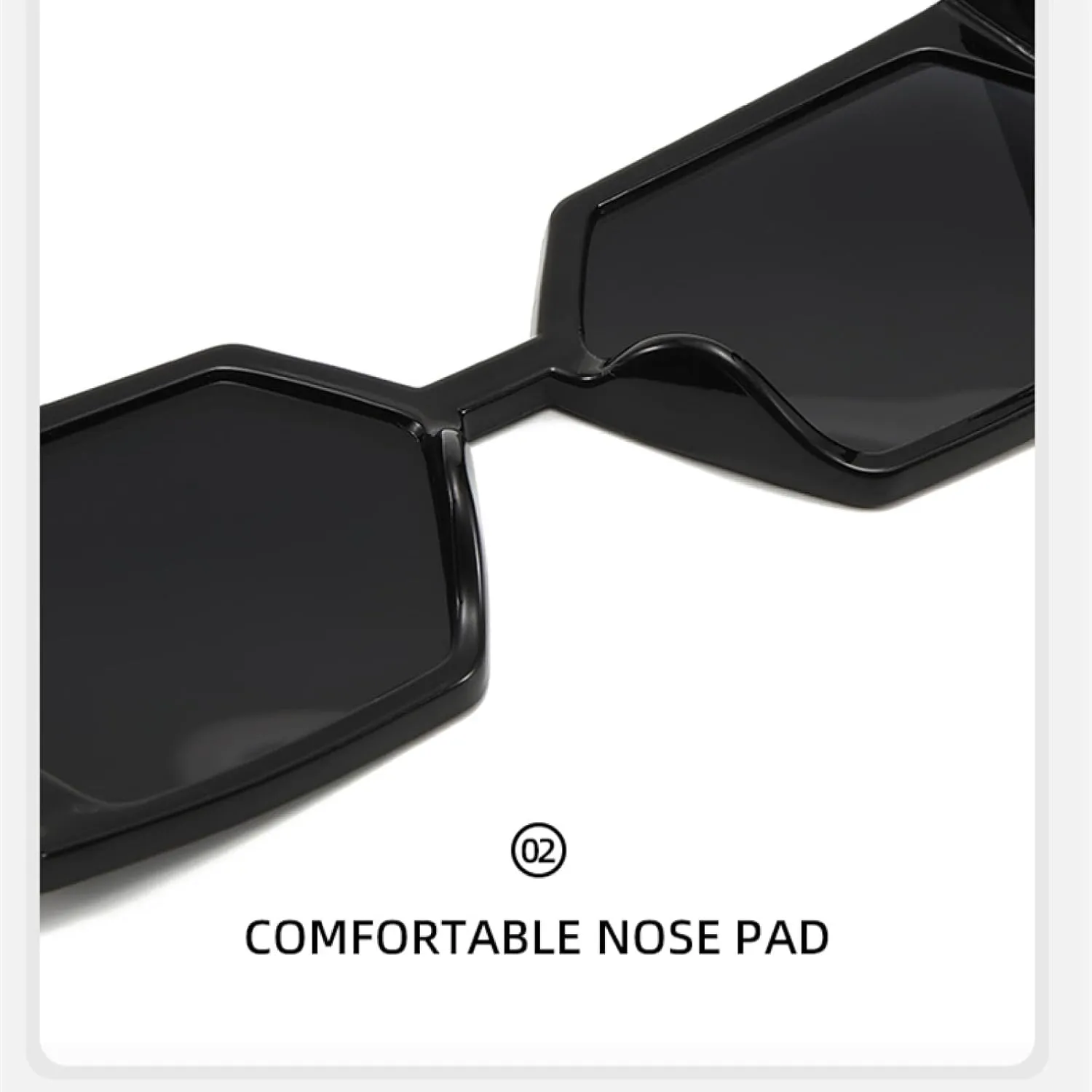 Style Wide-leg Large Frame Sunglasses, Fashionable and Individualized Styling Sunglasses for Men and Women.