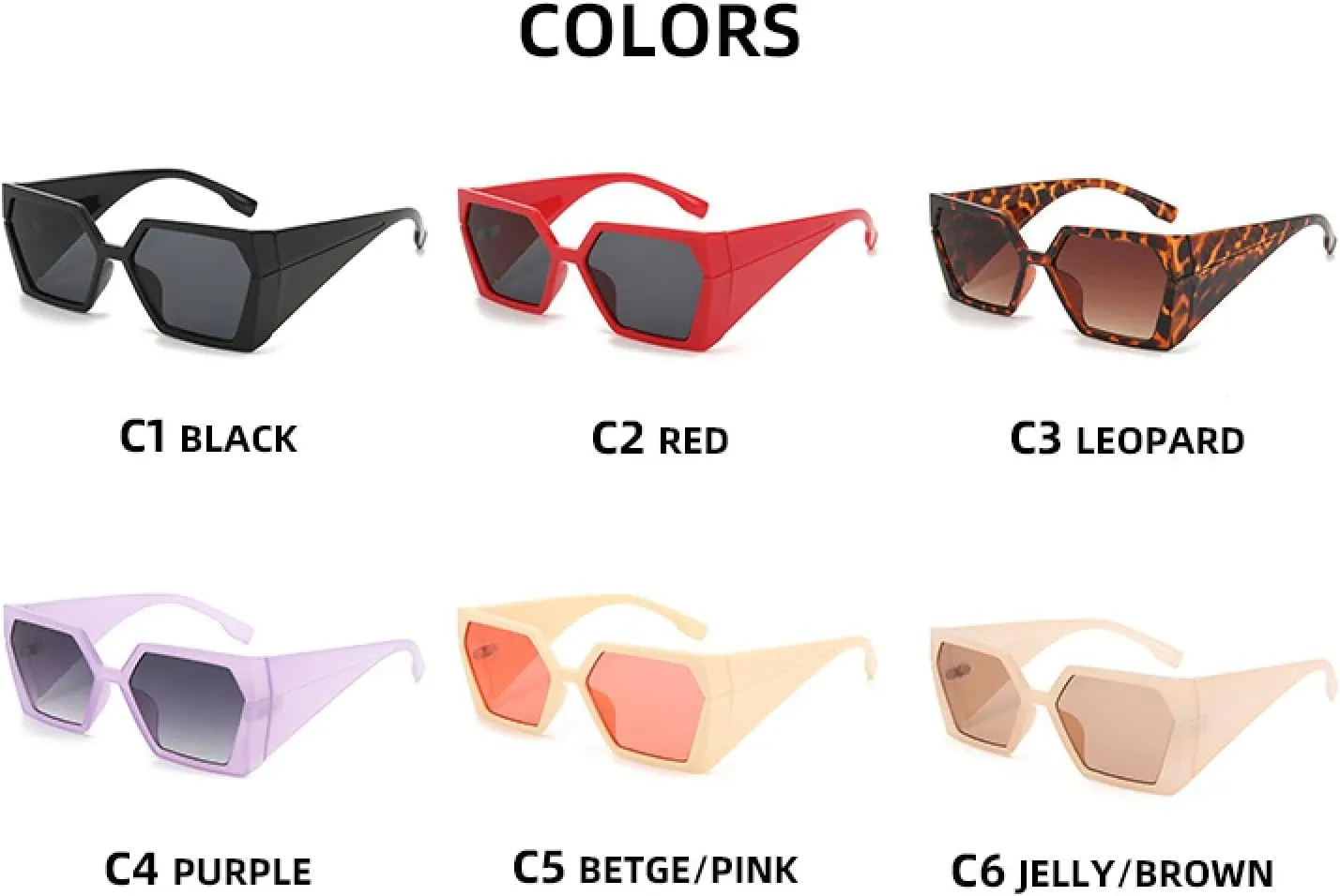 Style Wide-leg Large Frame Sunglasses, Fashionable and Individualized Styling Sunglasses for Men and Women.