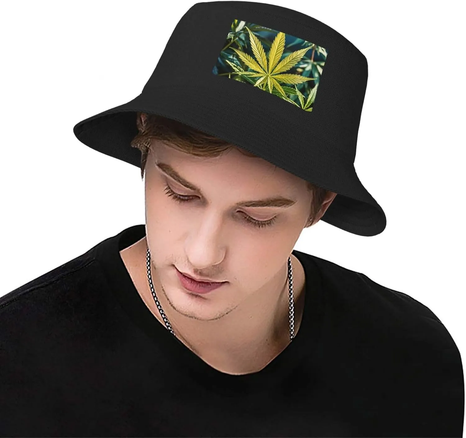 Sun Hats for Women Men Beach Bucket Hat Haunted Horror Wallpaper Hat Cotton Summer Fishing Hat Sun UPF 50 