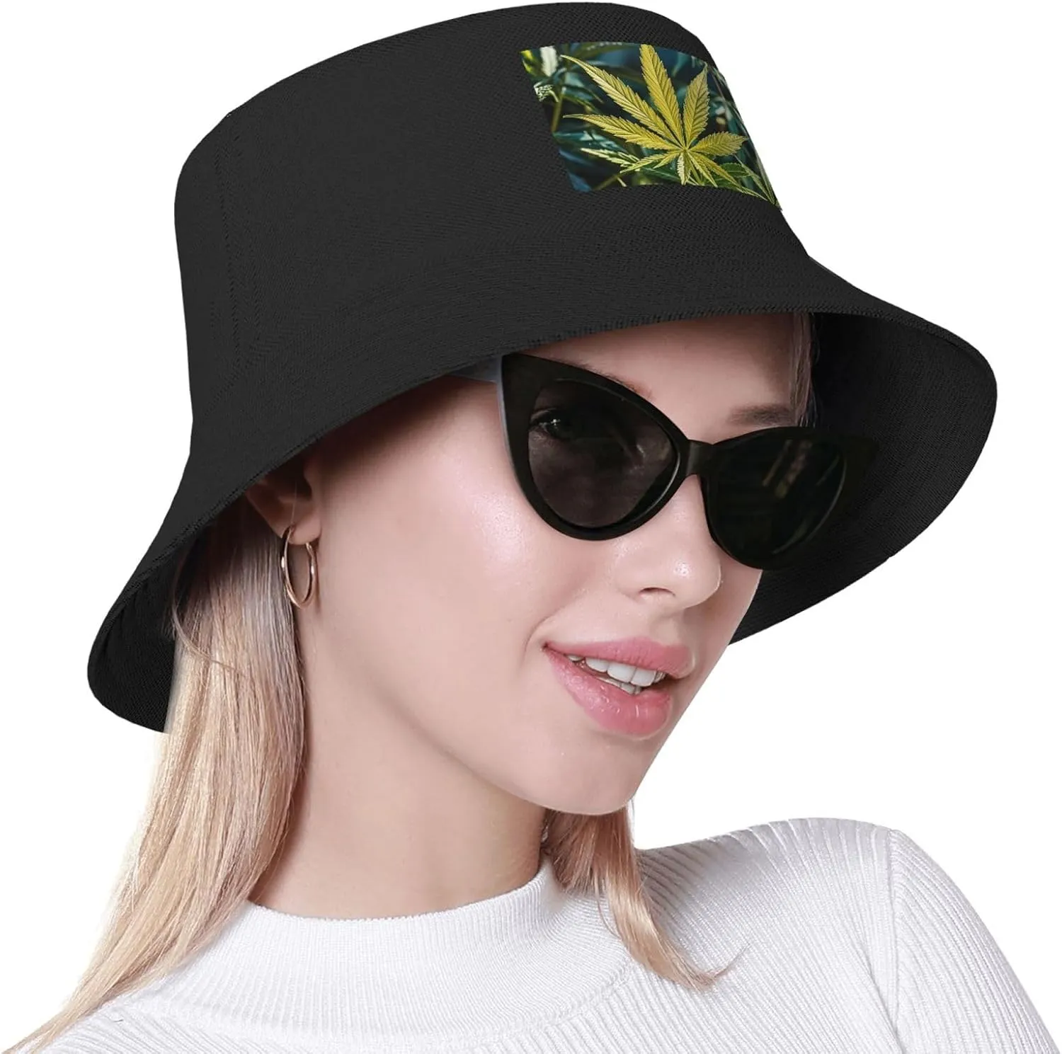 Sun Hats for Women Men Beach Bucket Hat Haunted Horror Wallpaper Hat Cotton Summer Fishing Hat Sun UPF 50 