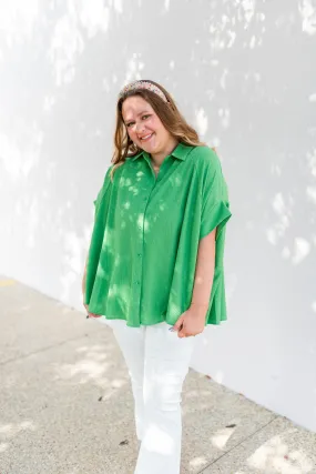 Textured Batwing Flowy Blouse