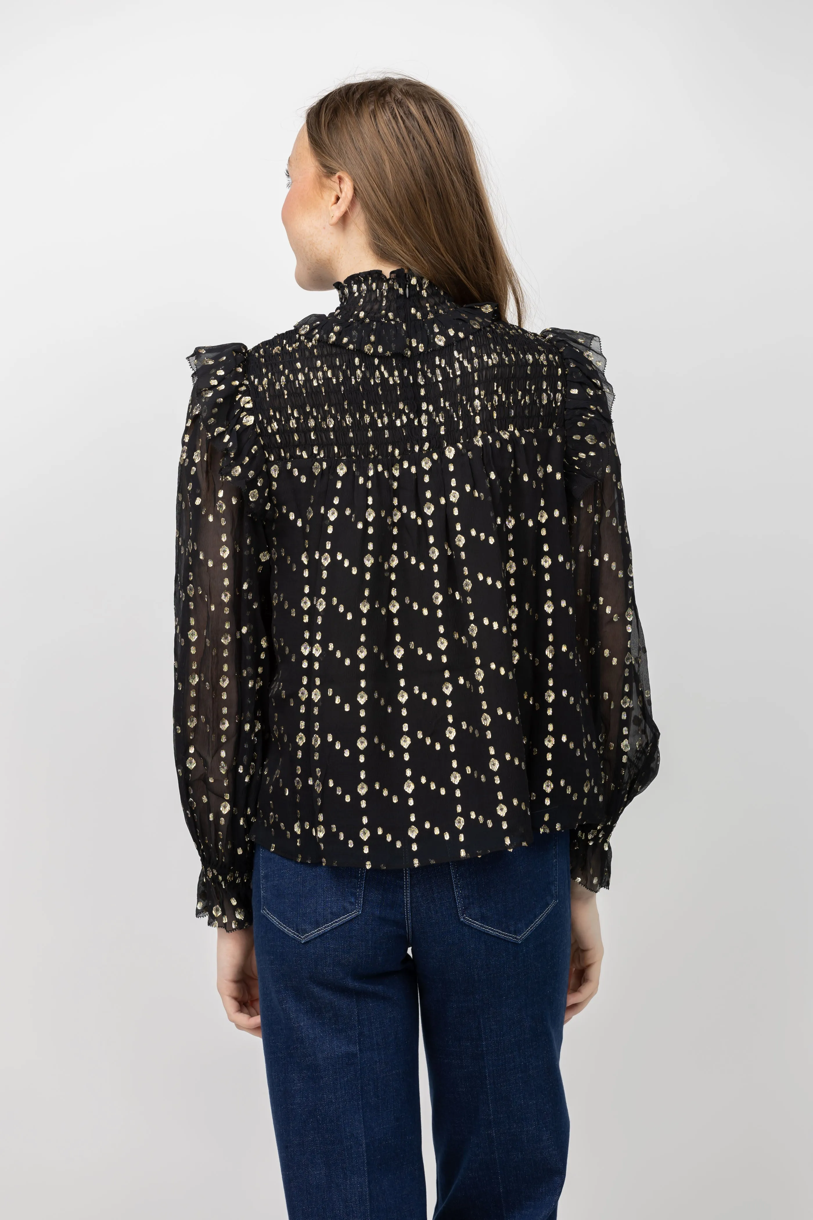 Ulla Johnson Mila Blouse in Cosmos