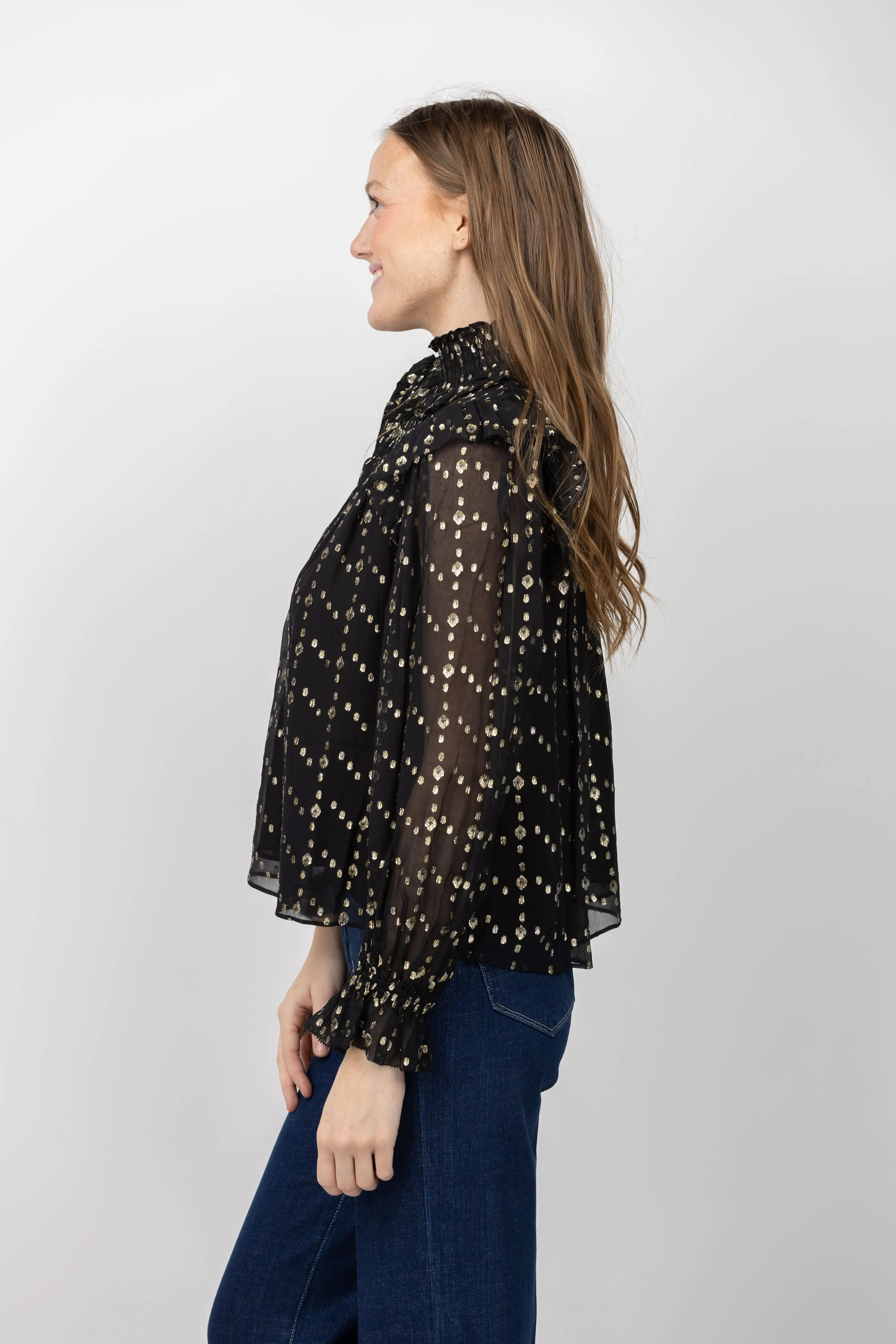 Ulla Johnson Mila Blouse in Cosmos