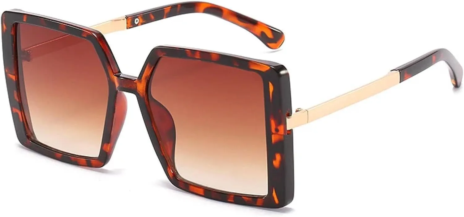 Vintage Oversized Sunglasses Women Men Retro Big Frames Sun Glasses Shade Eyewear Lady Luxury Uv400