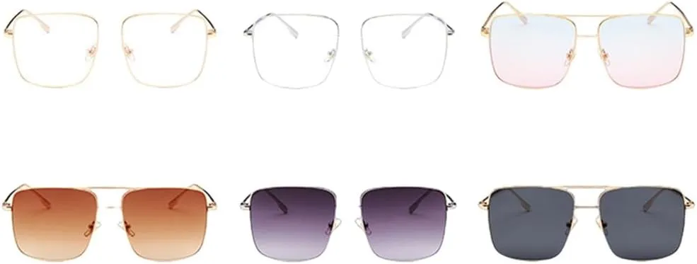 Vintage Sunglasses Women Men Metal Eyewear Men Brown UV400