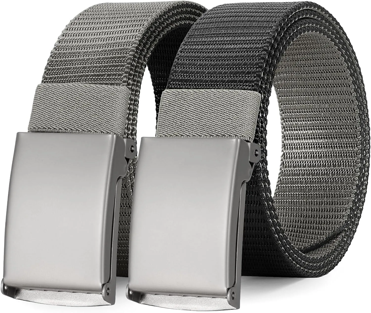 WERFORU Men Tactical Belt Nylon Belt for Men Golf Belt Reversible Belt with Flip-Top Metal Buckle Hiking Work-2-in-1 Belt