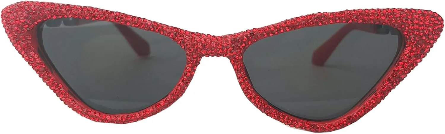willochra Bling Rhinestones Sunglasses Women Cat Eye Diamond Sun Glasses Female Fashion Square Eyeglasses