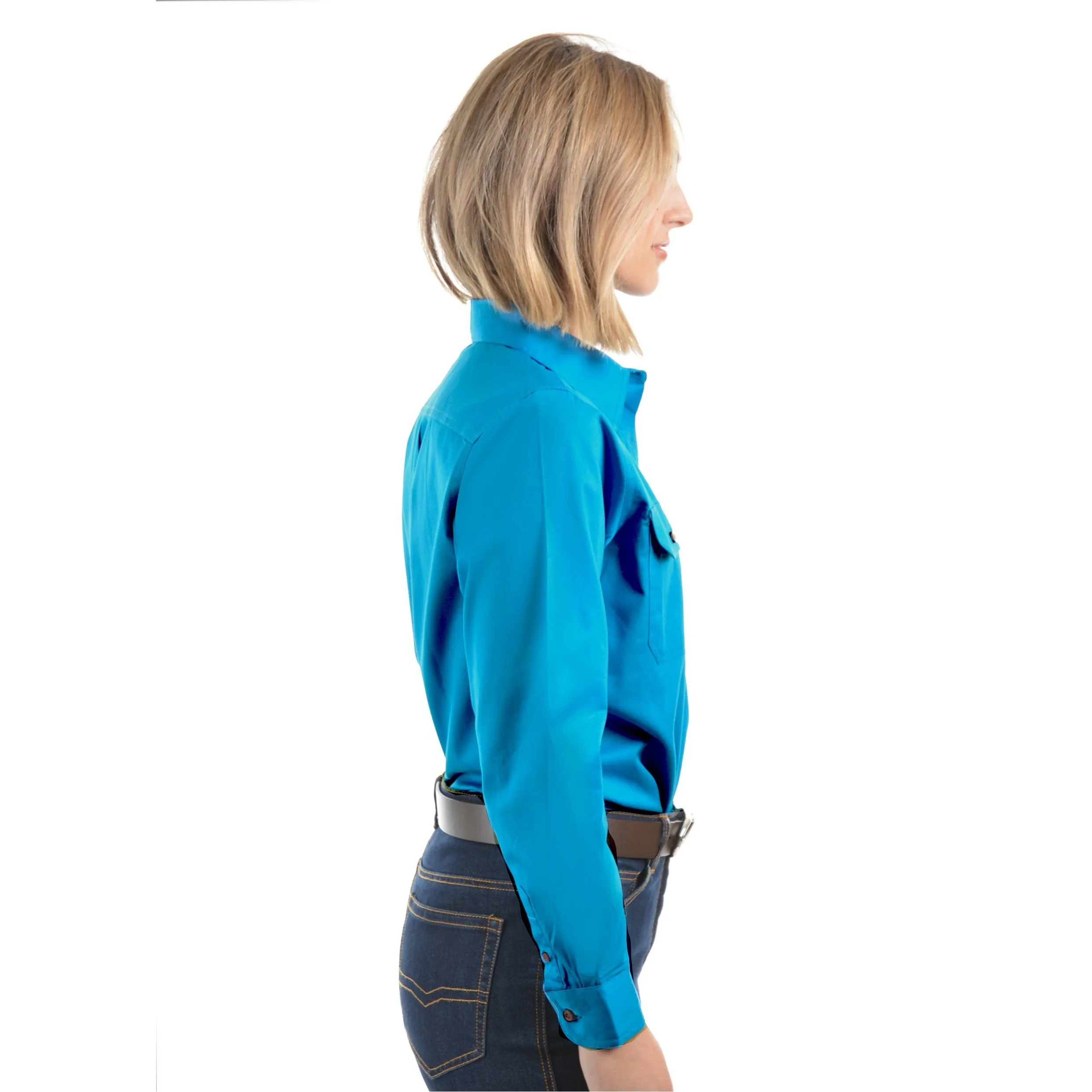 Women's Half Placket Light Cotton Shirt