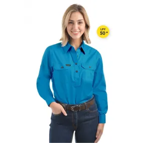 Women's Half Placket Light Cotton Shirt