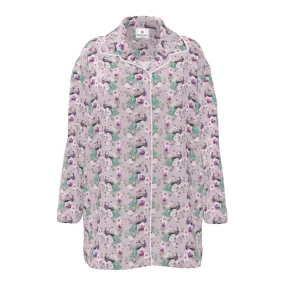 Womens Luxury Pyjama Shirt - Peacock Light Botanicals Collection