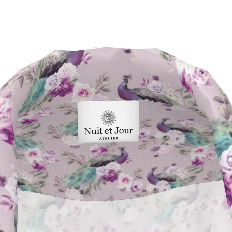 Womens Luxury Pyjama Shirt - Peacock Light Botanicals Collection