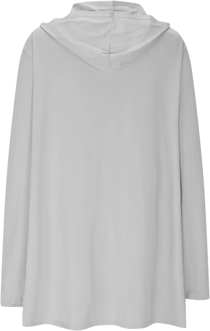 Women's UPF 50  Swim Cover Up Sun Protection Hoodie Long Jacket SPF Lightweight Performance Beach Coverups with Pocket