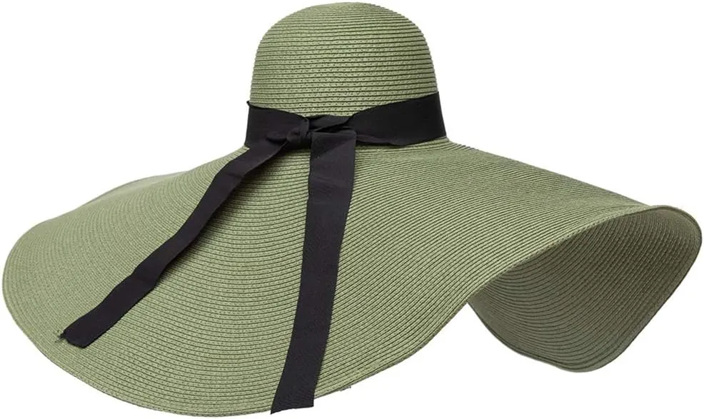 Women's Wide Brim Sun Hat - Summer Beach UV Protection Packable Reversible Bucket Hat